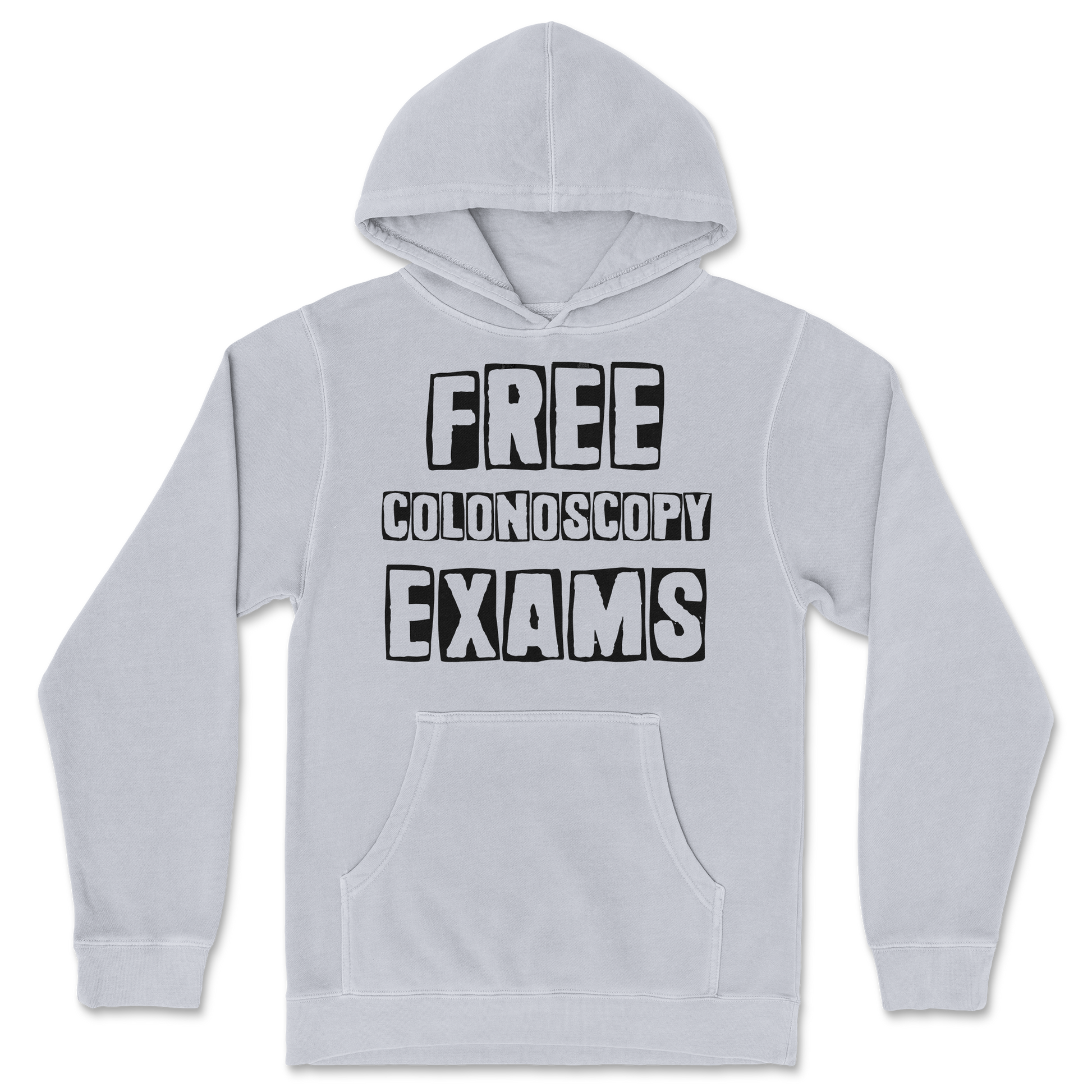 Independent Clothing Co. Hoodie Free Colonoscopy Exams in GreyHeather