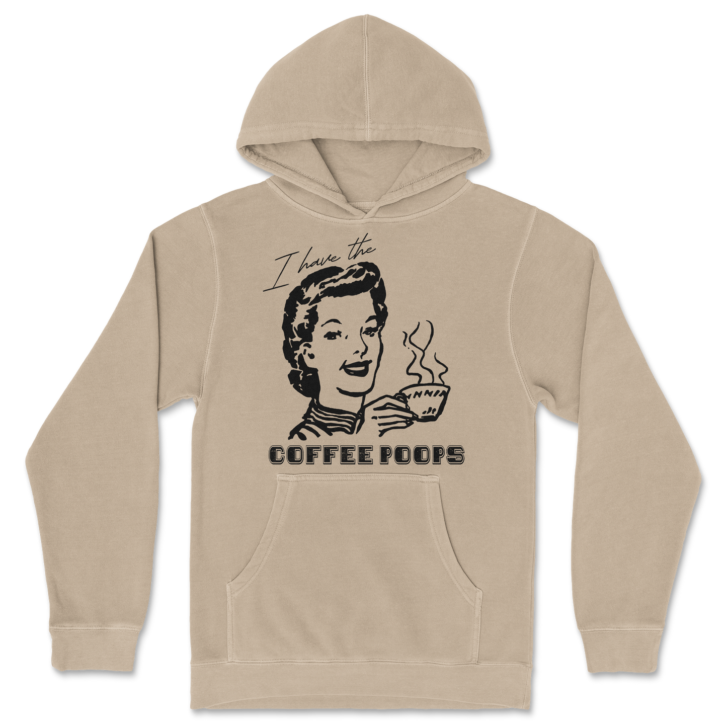 Independent Clothing Co. Hoodie Coffee Poops  in Sandstone