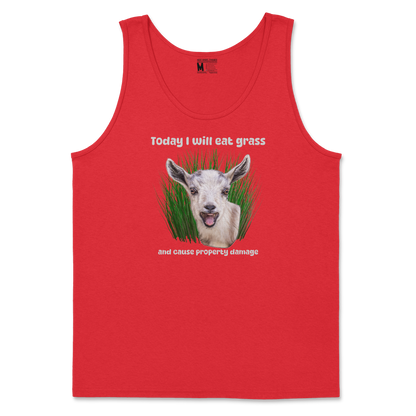 Gildan SoftStyle Tank Top Crazy Goat  in Red