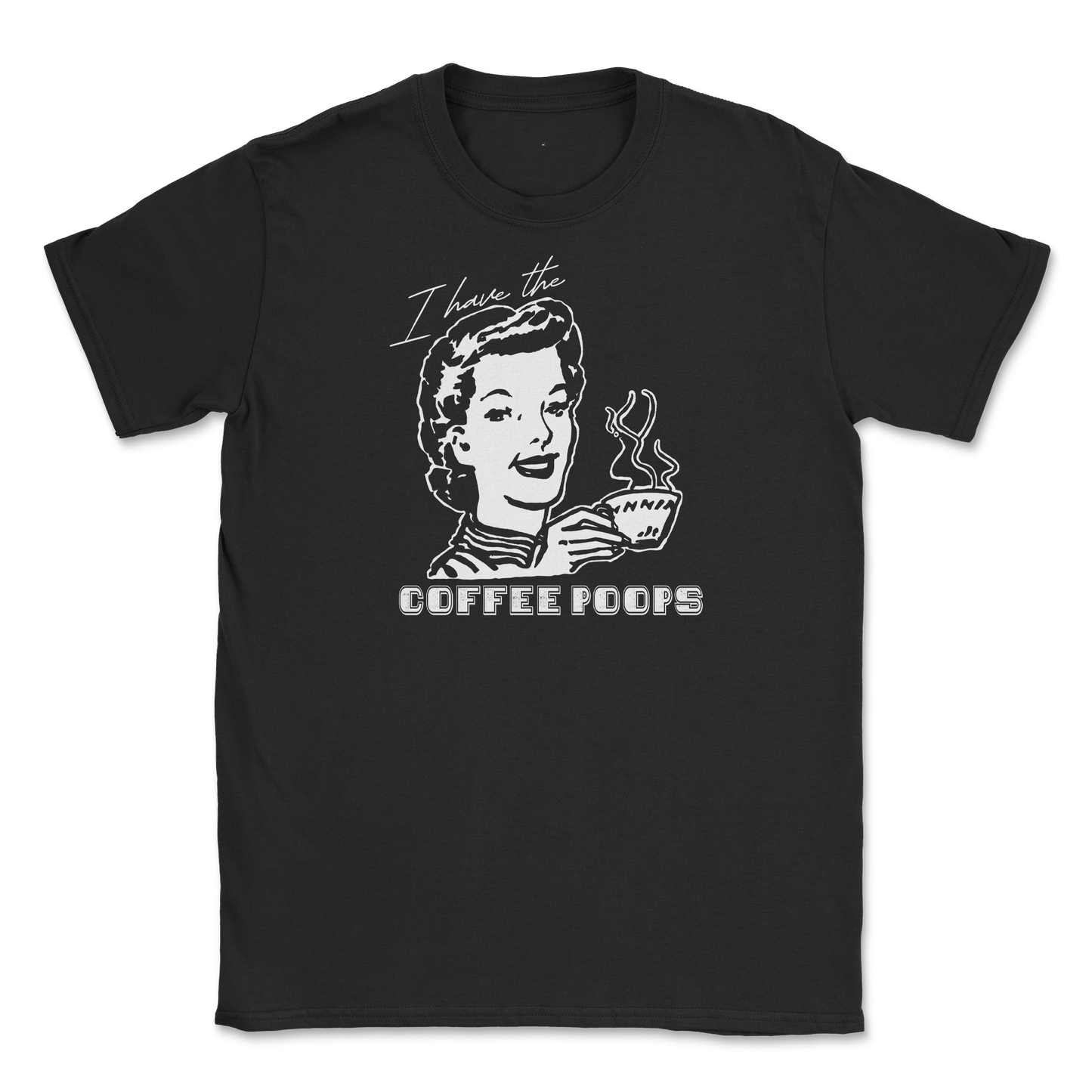 Gildan SoftStyle T-Shirt Coffee Poops  in Black