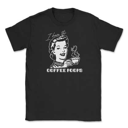 Gildan SoftStyle T-Shirt Coffee Poops  in Black