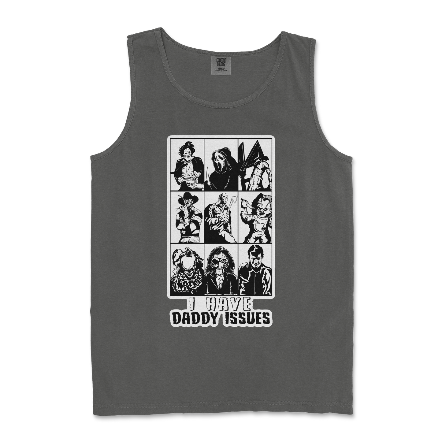 Comfort Colors Tank Top Daddy Issues  in Pepper