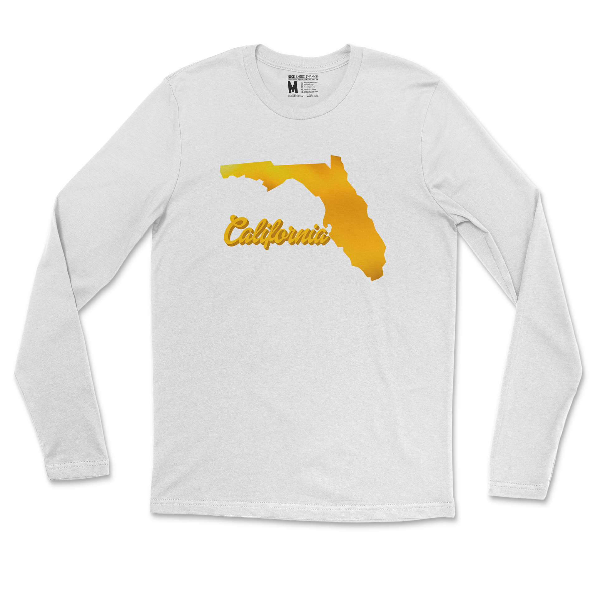 Gildan SoftStyle Long Sleeve California in White