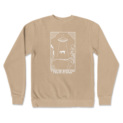 Independent Clothing Co. Crew Neck Abduct Me in Sandstone