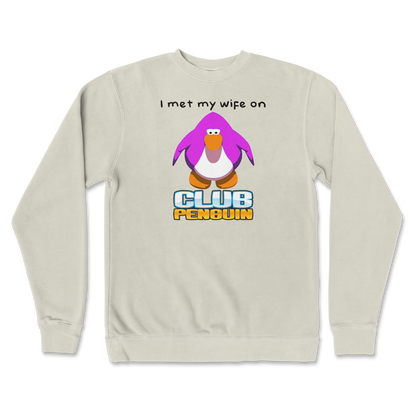 Independent Clothing Co. Crew Neck Club Penguin Wife  in Bone