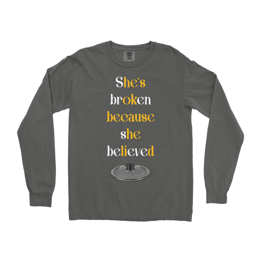 Comfort Colors Long Sleeve He Lid  in Pepper