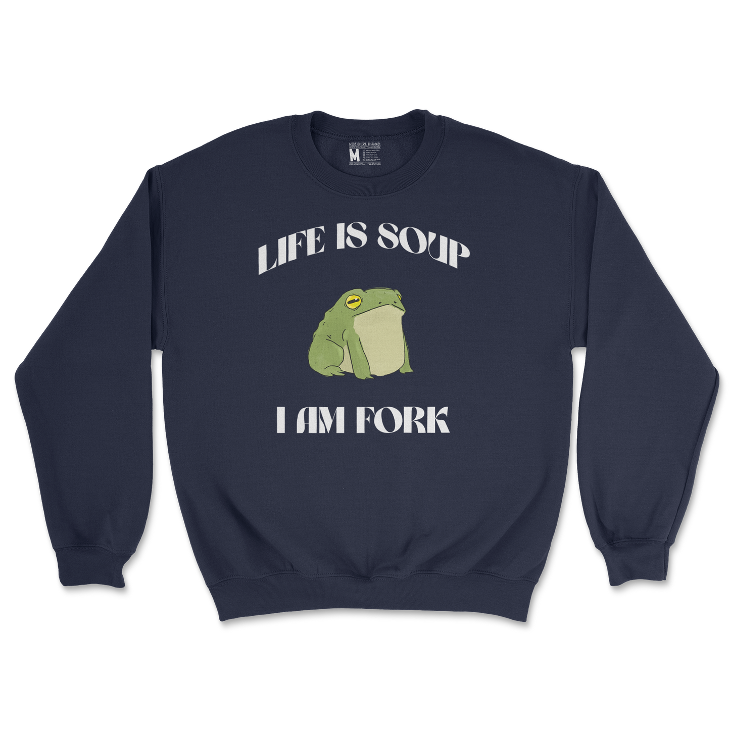 Gildan SoftStyle Crew Neck Life is Soup in Navy