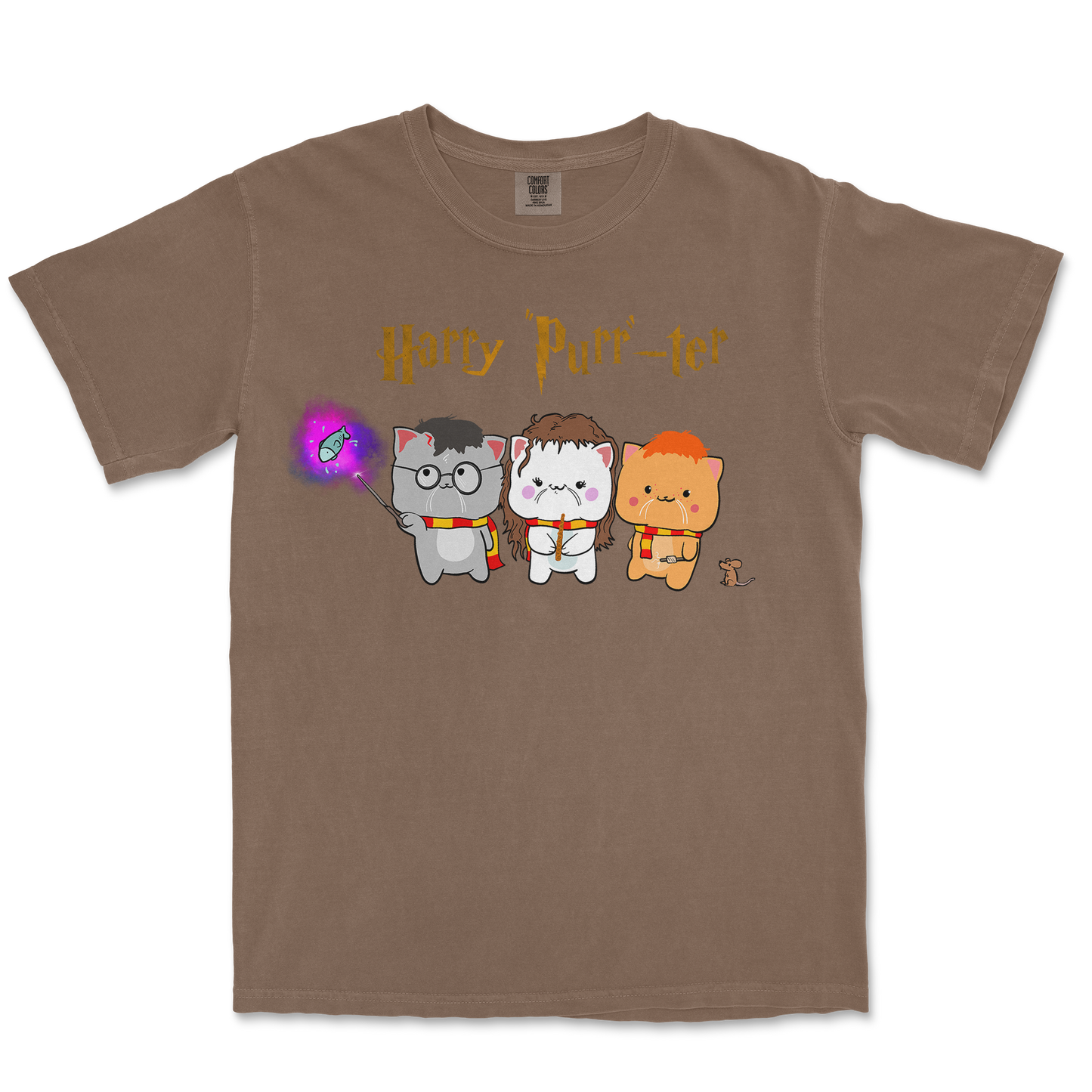 Comfort Colors T-Shirt Harry Purrter in Espresso