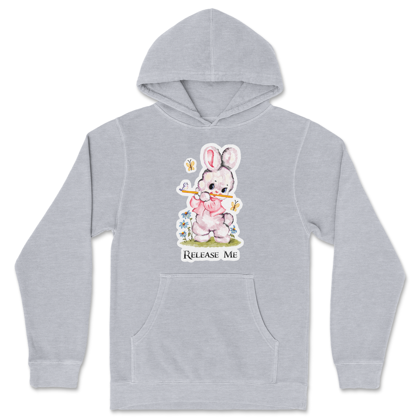 Independent Clothing Co. Hoodie Cute Bunny in Grey Heather