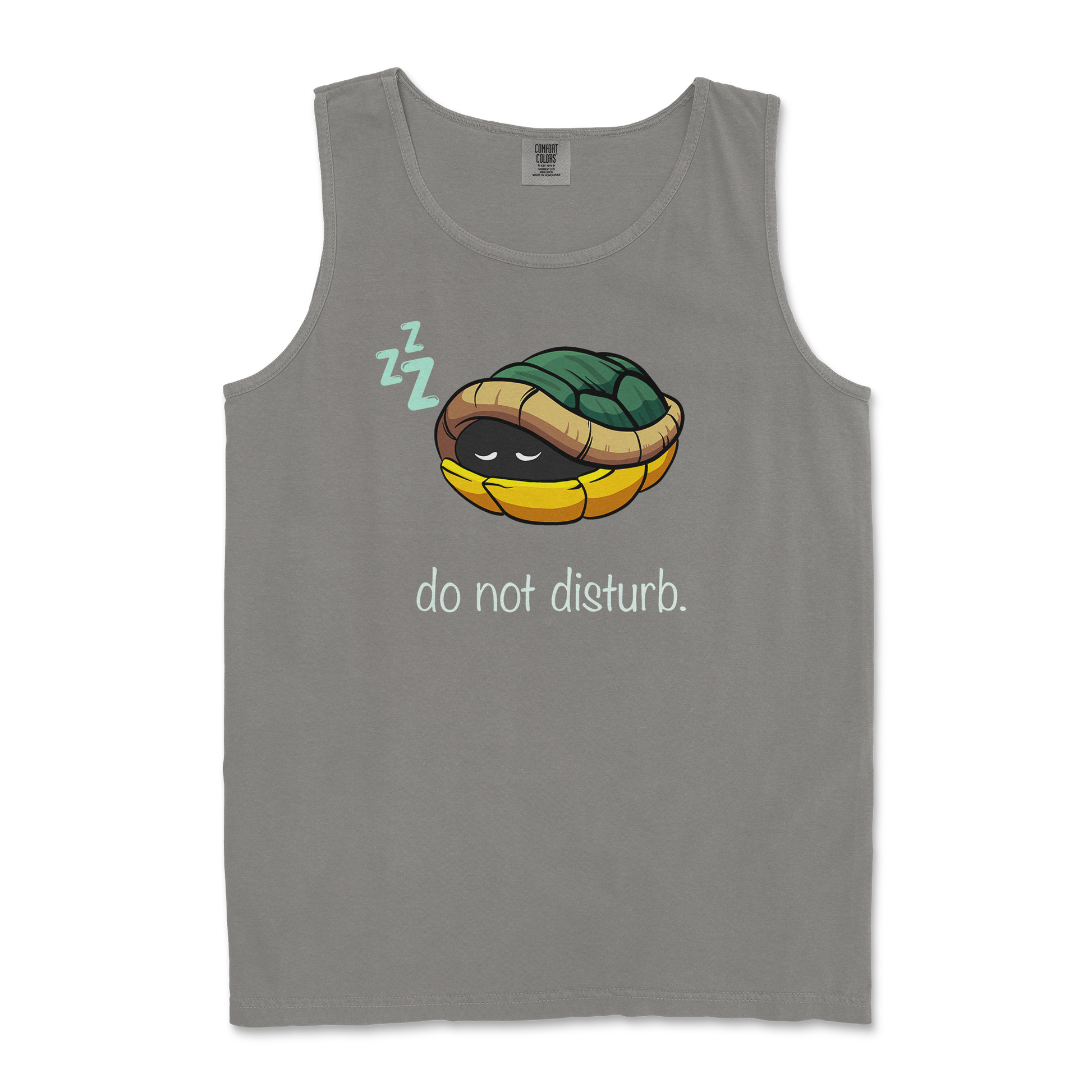 Comfort Colors Tank Top Sleepin Turtle in Grey