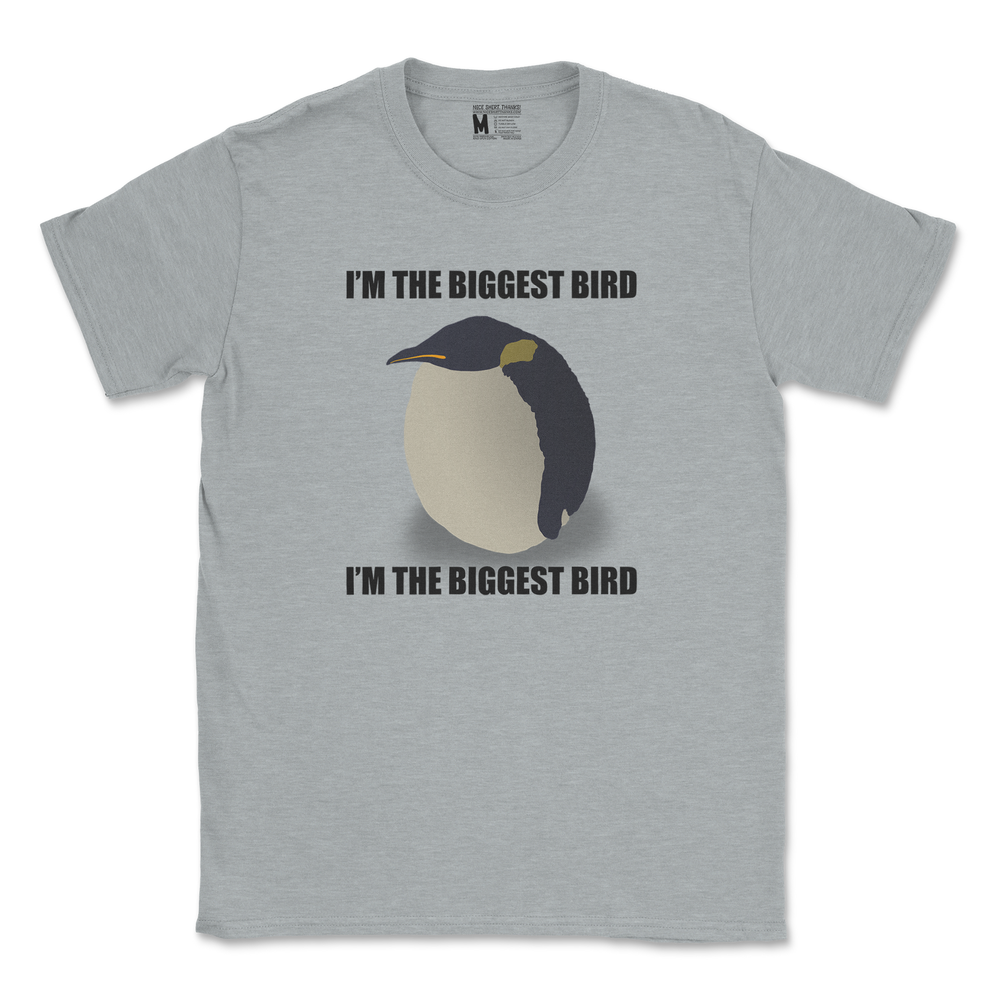 Gildan SoftStyle T-Shirt I Am The Biggets Bird in Sports Grey