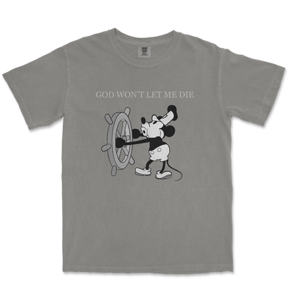 Comfort Colors T-Shirt God Wont Let Me Die in Grey