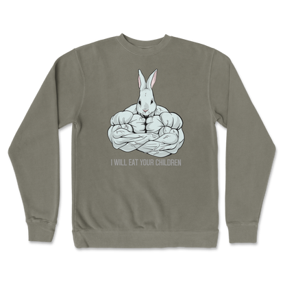 Independent Clothing Co. Crew Neck Scary Rabbit in Army