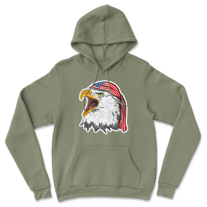 Heavy Blend Hoodie Freedom Eagle in Military Green