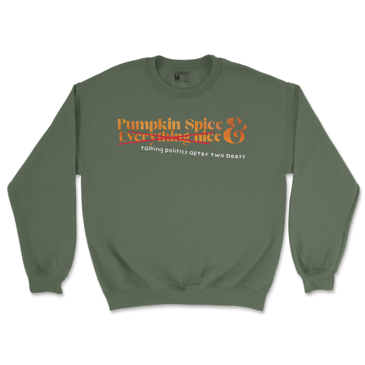 Gildan SoftStyle Crew Neck Pumpkin Spice  in Military-Green