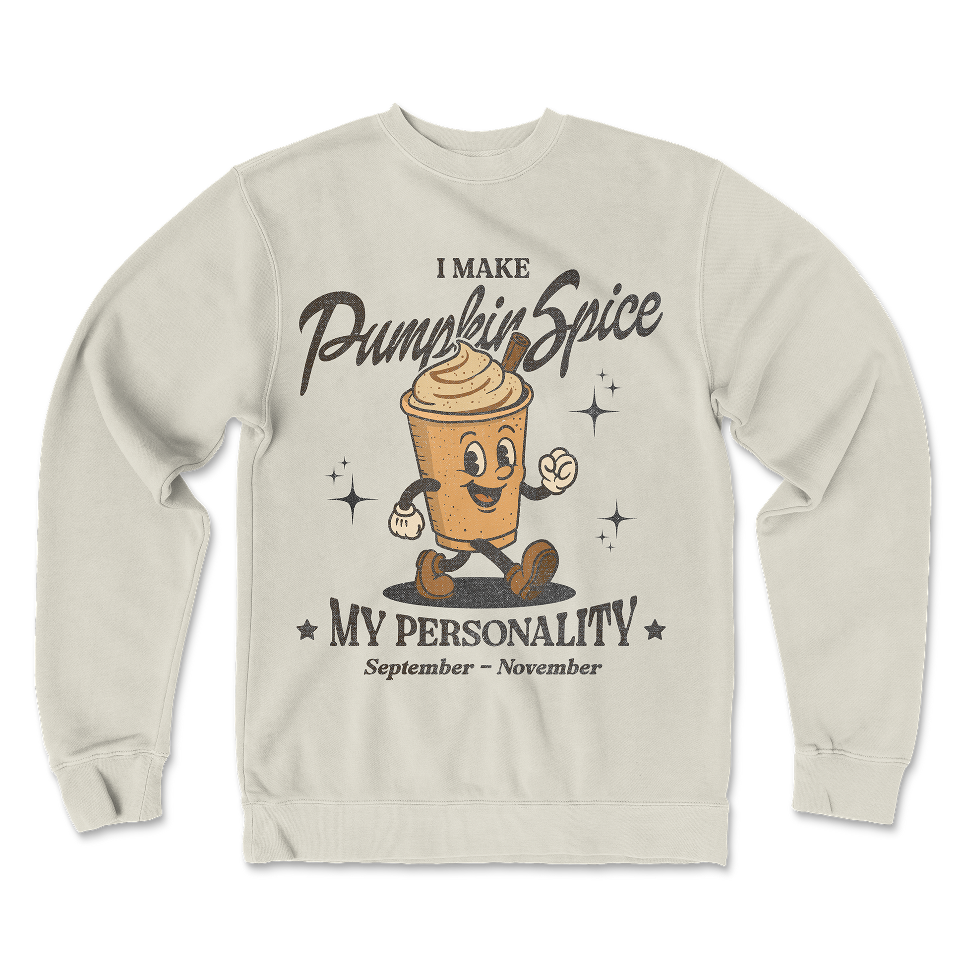 Independent Clothing Co. Crew Neck Pumpkin Spice Personality in Bone