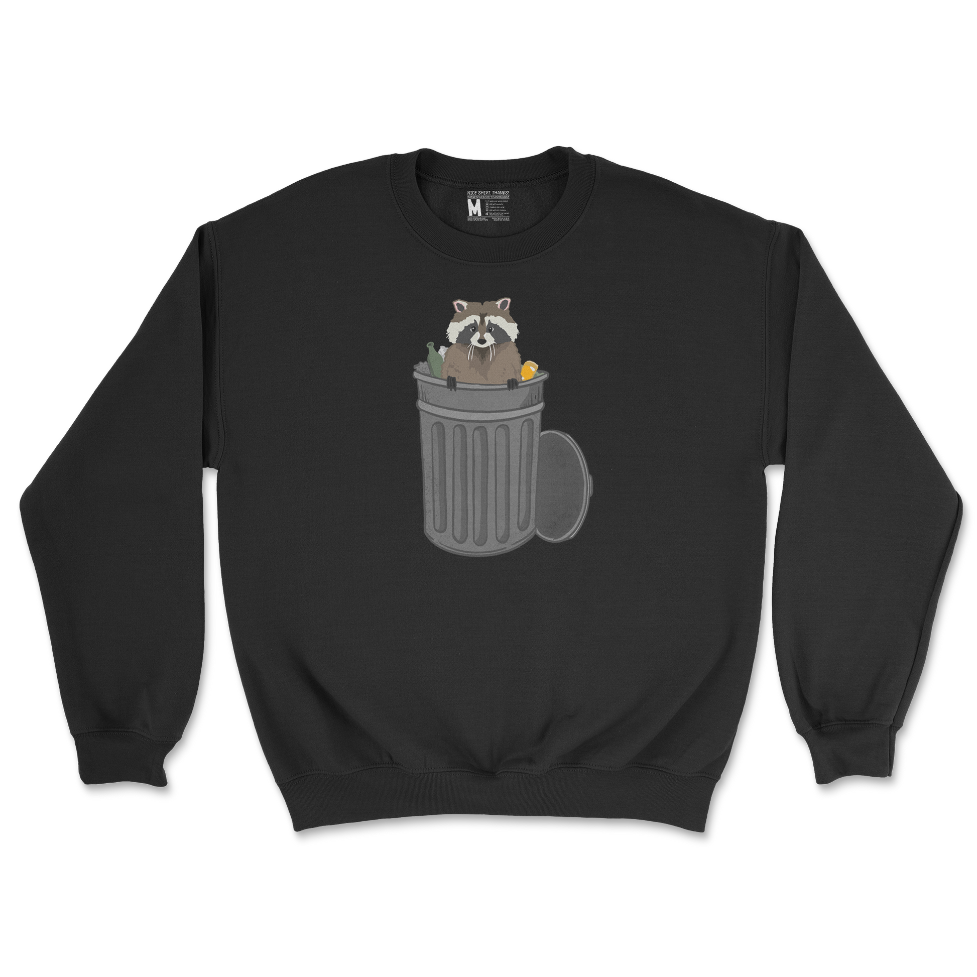 Gildan SoftStyle Crew Neck Trash Panda Enthusiast in Black