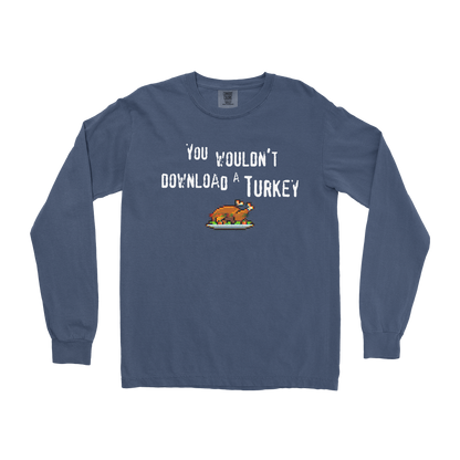 Comfort Colors Long Sleeve Downloadable Turkey  in Midnight