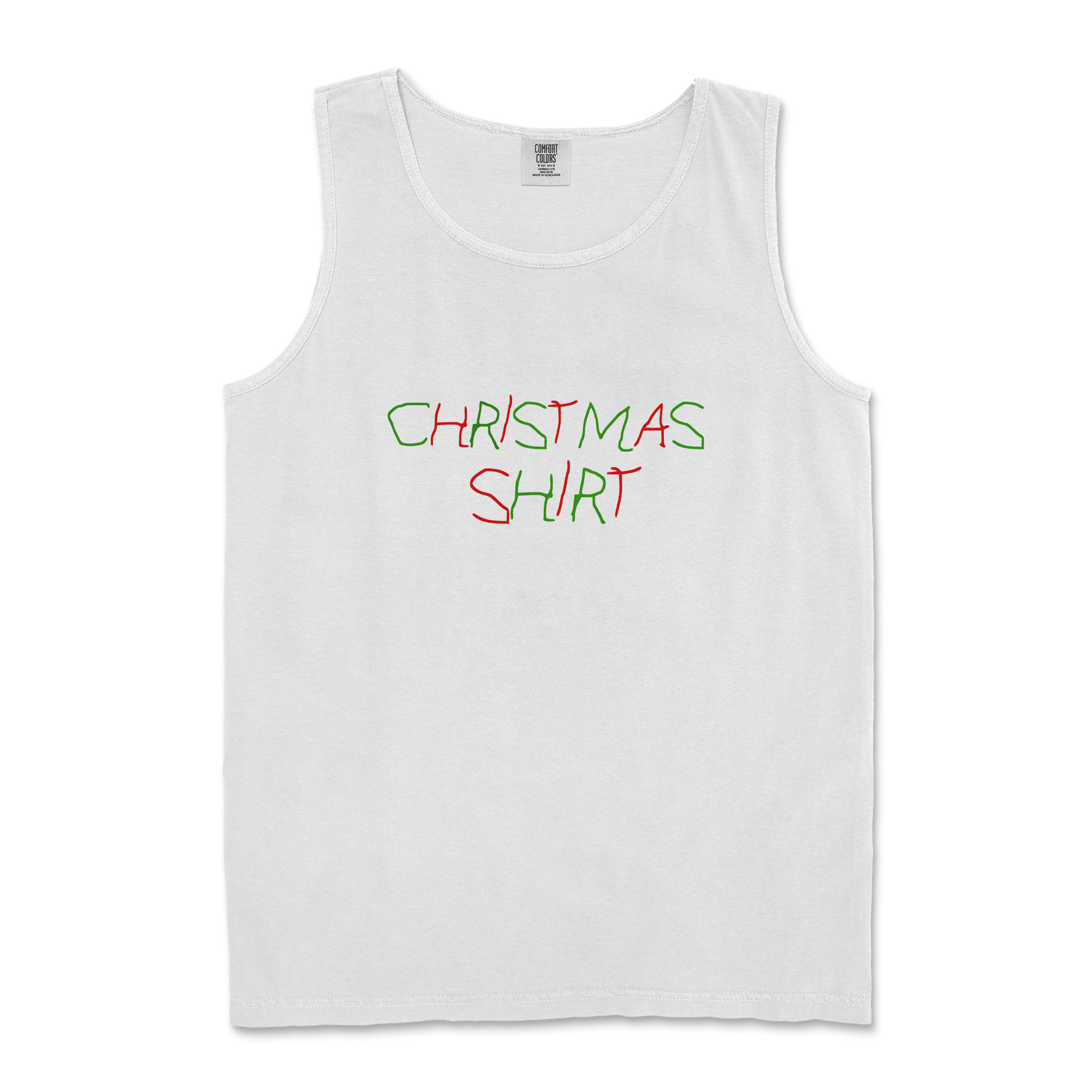 Comfort Colors Tank Top Christmas Shirt in White