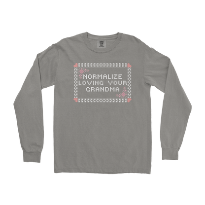 Comfort Colors Long Sleeve Cross Stitch in Grey