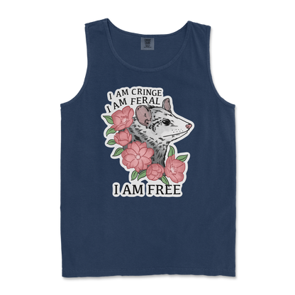 Comfort Colors Tank Top I Am Cringe  in True-Navy