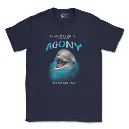 Gildan SoftStyle T-Shirt Agony Dolphin in Navy