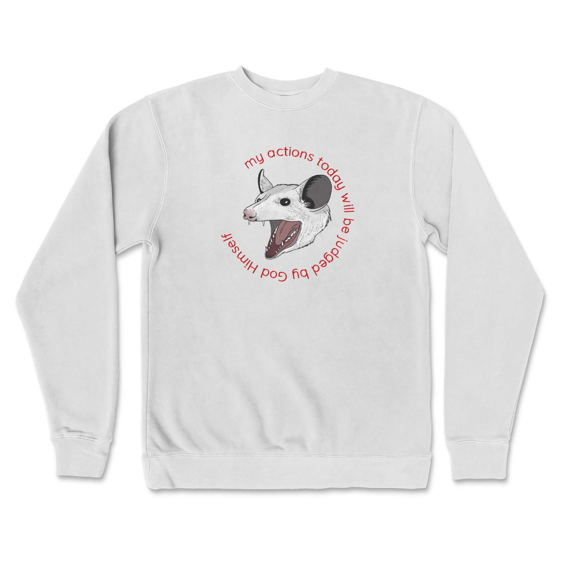 Independent Clothing Co. Crew Neck Judged By God in White