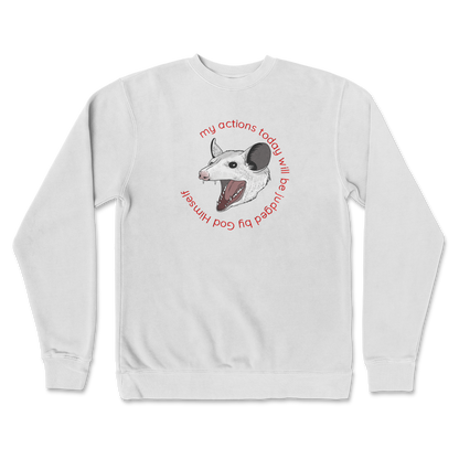 Independent Clothing Co. Crew Neck Judged By God in White