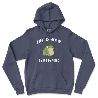 Gildan SoftStyle Hoodie I Am Fork  in Navy