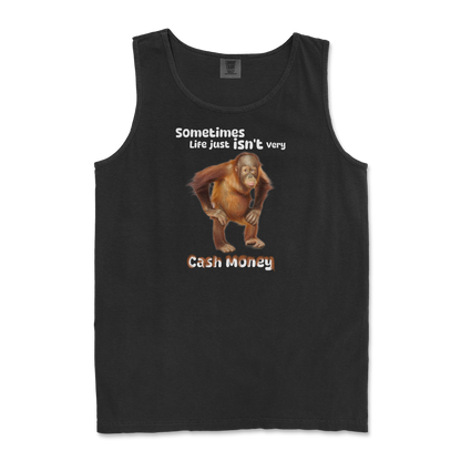 Comfort Colors Tank Top Cash Money Monkey  in Black