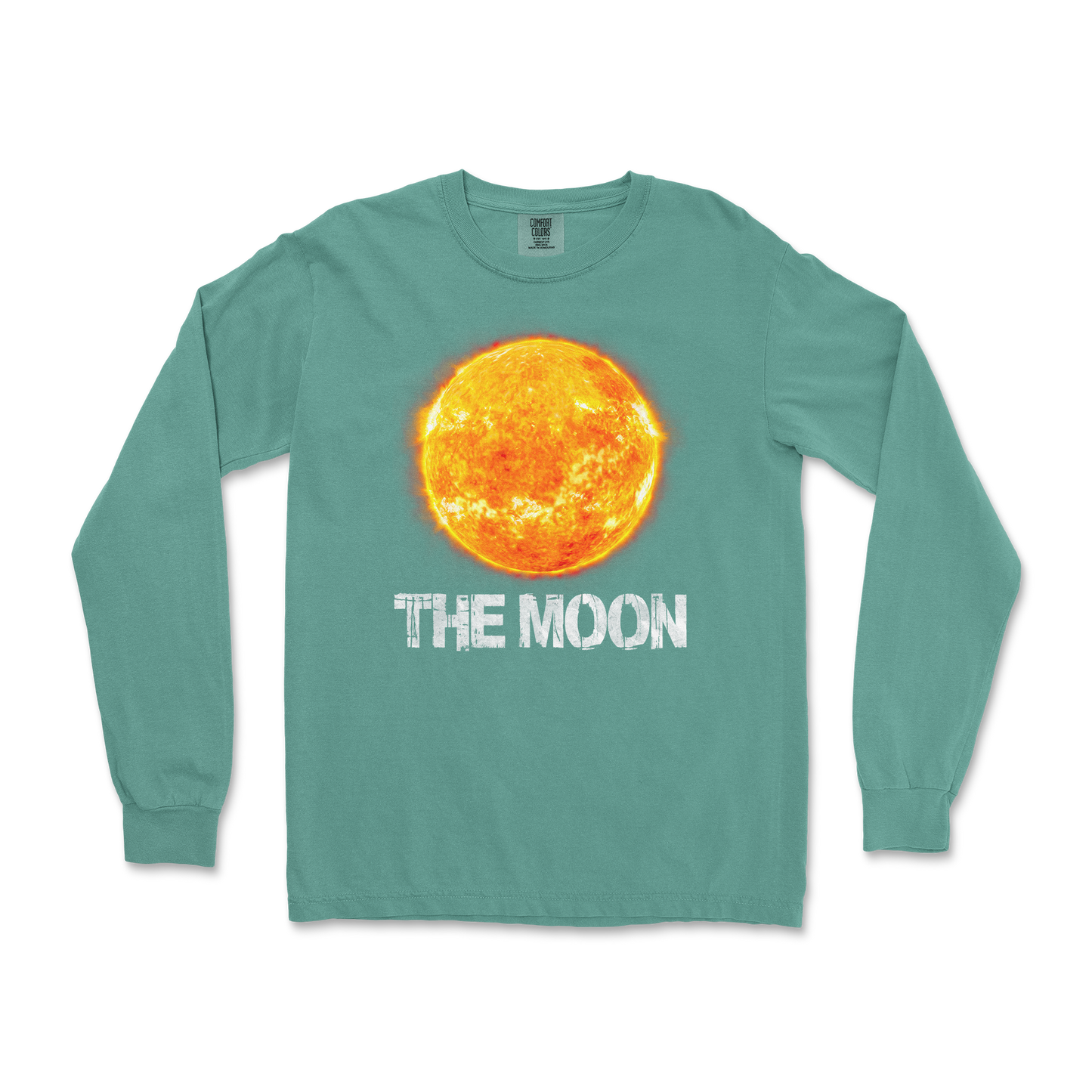 Comfort Colors Long Sleeve the moon in LightGreen