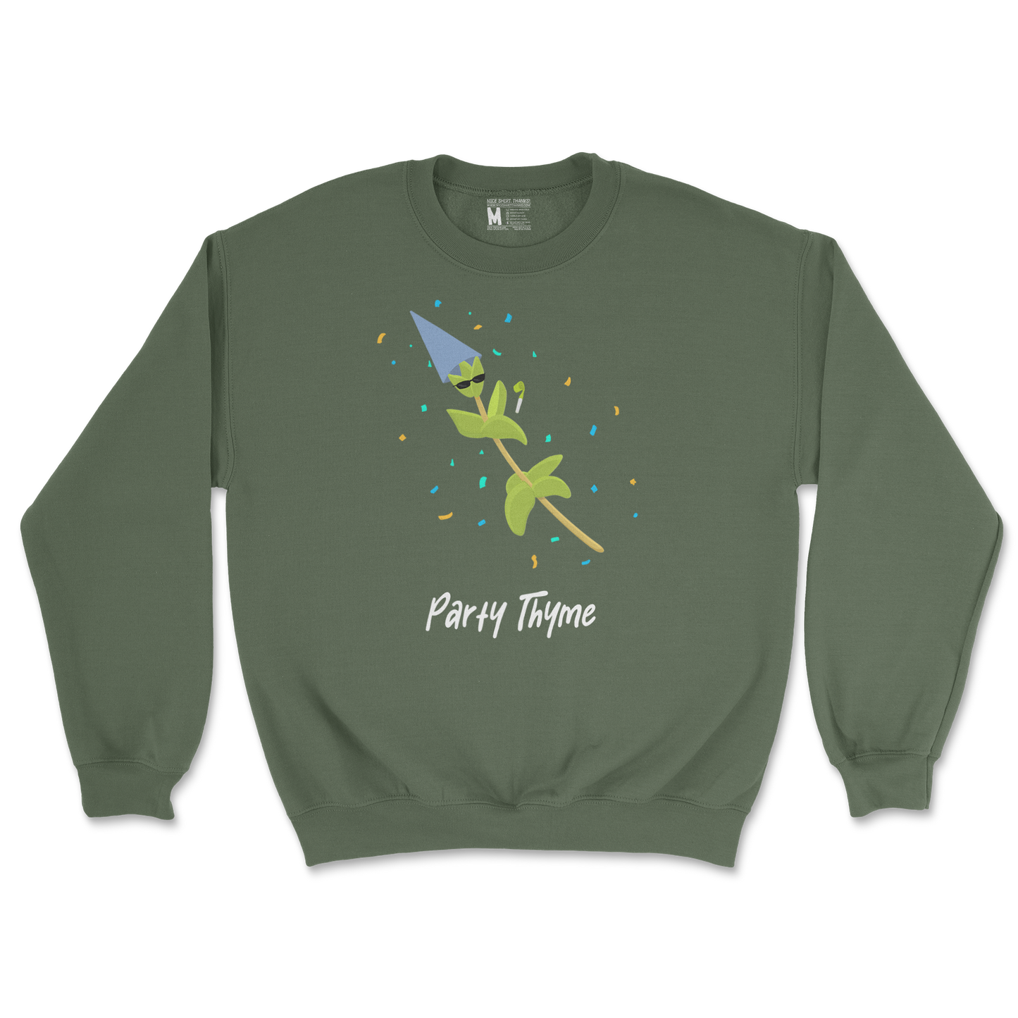 Gildan SoftStyle Crew Neck Party Thyme in Military Green