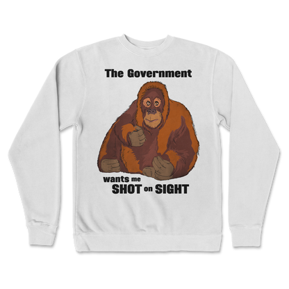 Independent Clothing Co. Crew Neck The Government Hates Me  in white