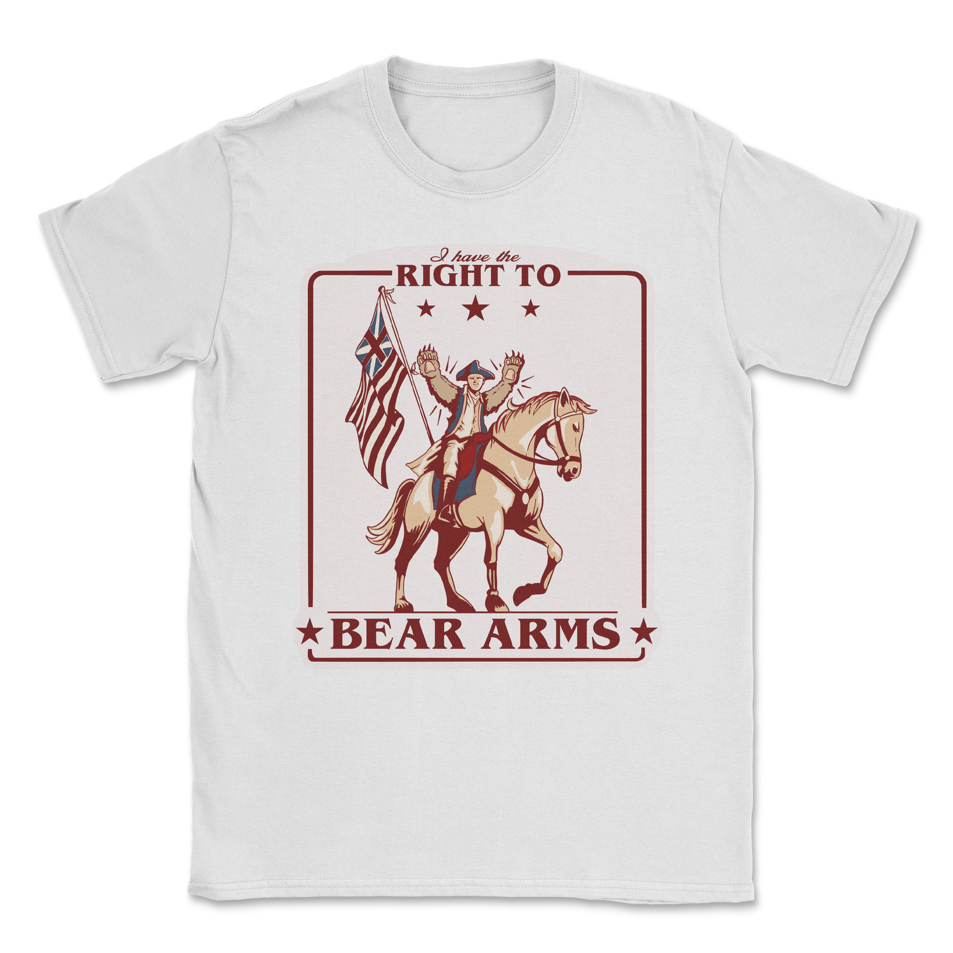Heavy Blend T-Shirt Right to Bear Arms in White