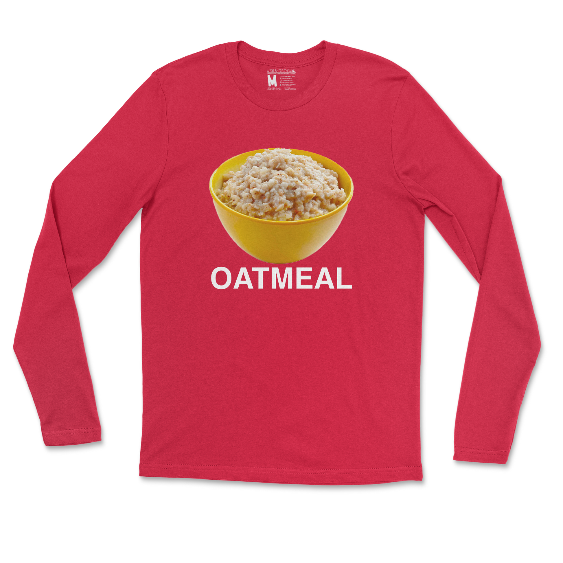 Gildan SoftStyle Long Sleeve Oatmeal in Red