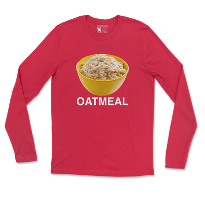 Gildan SoftStyle Long Sleeve Oatmeal in Red