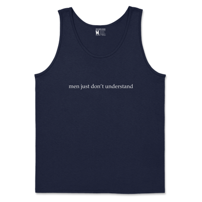 Gildan SoftStyle Tank Top Men Dont Understand in Navy