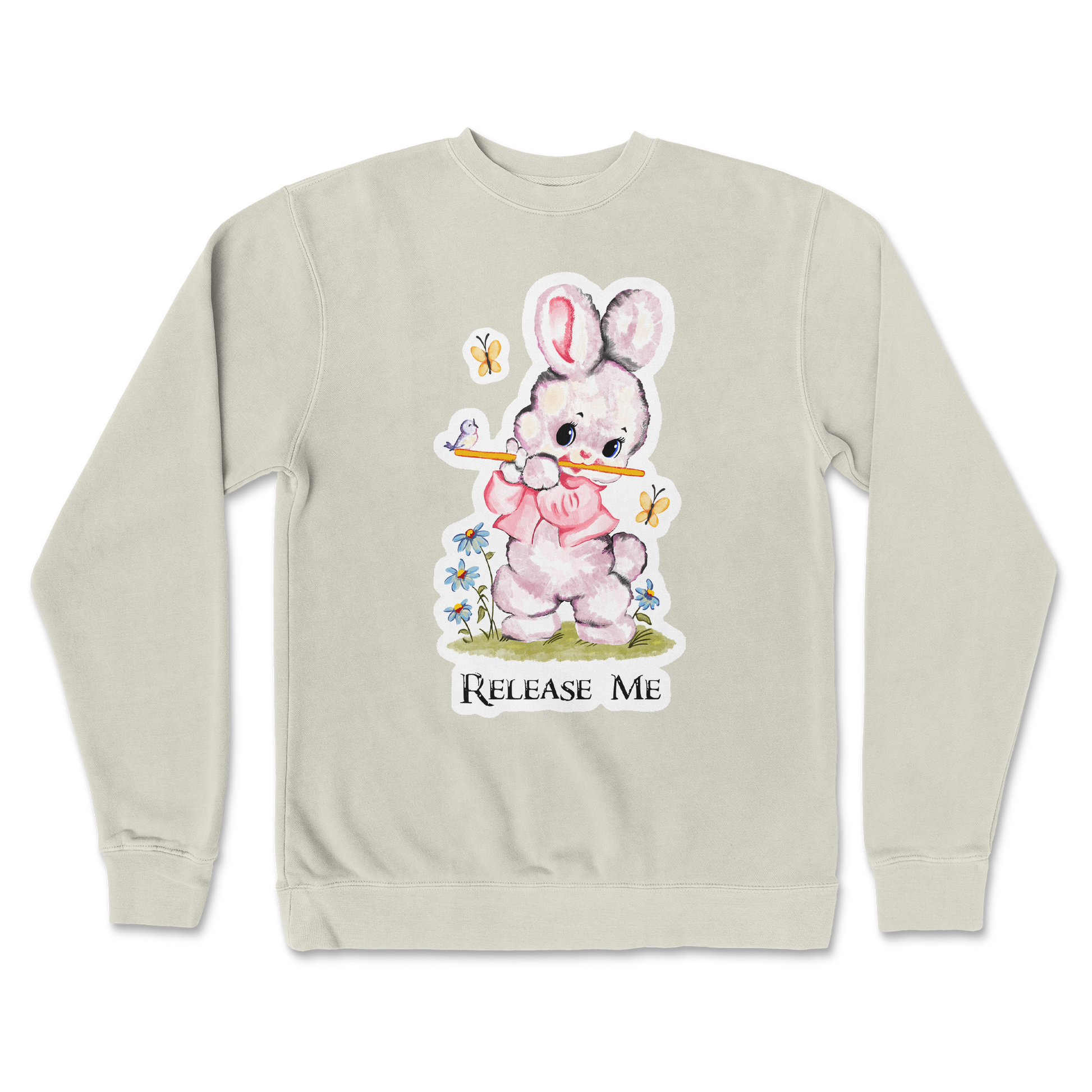 Independent Clothing Co. Crew Neck Cute Bunny in Bone
