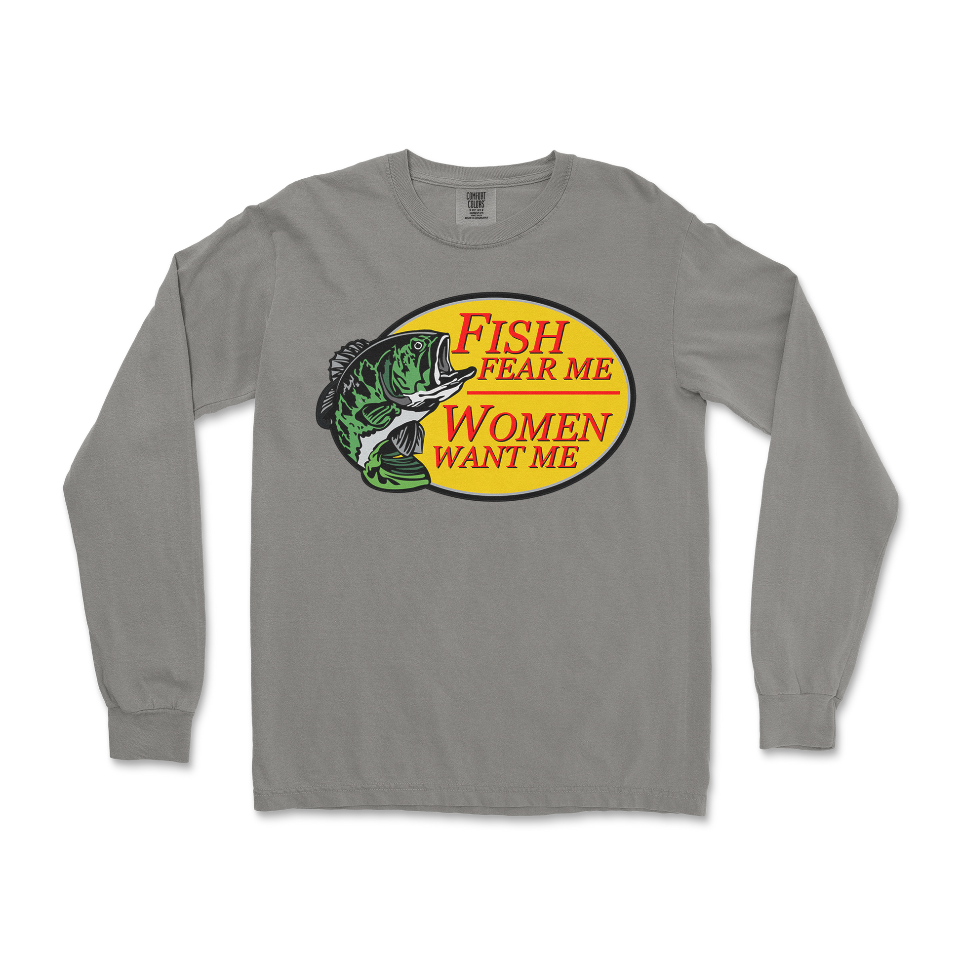 Comfort Colors Long Sleeve For The Fishermen in Grey