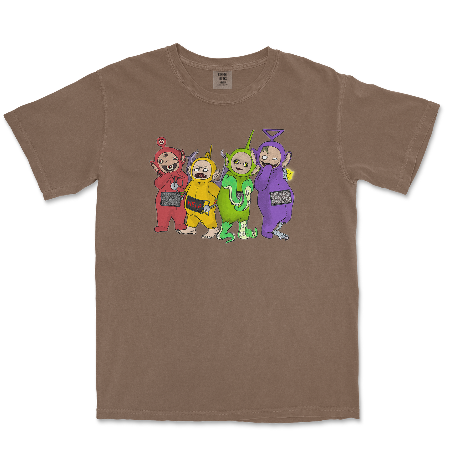 Comfort Colors T-Shirt Telatubbies in Espresso