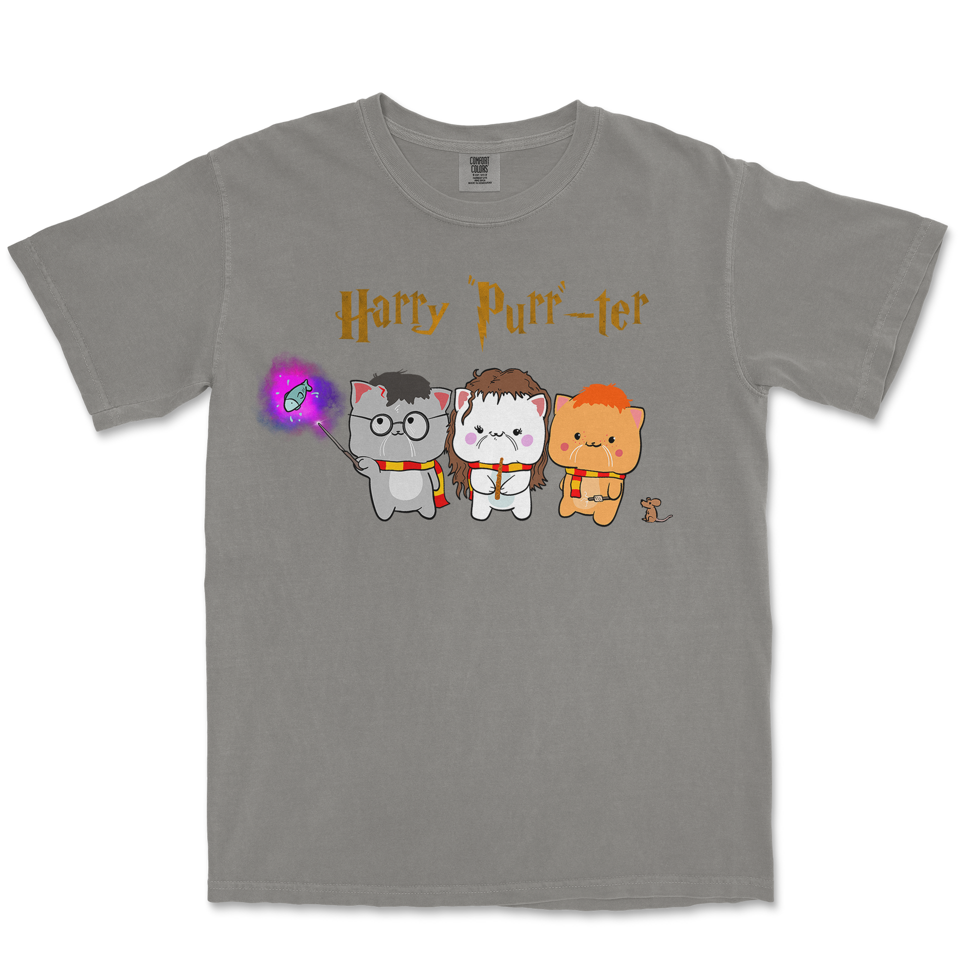 Comfort Colors T-Shirt Harry Purrter in Grey