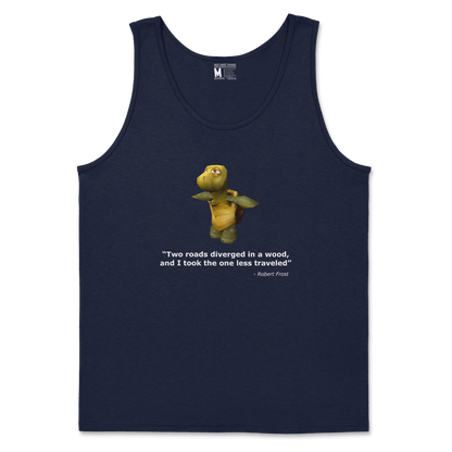 Gildan SoftStyle Tank Top Robert Frost Quote in Navy