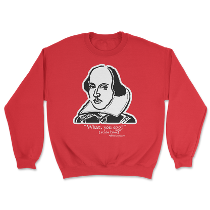 The Nice Shirt Crew Neck Shakespeare Quote  in Red