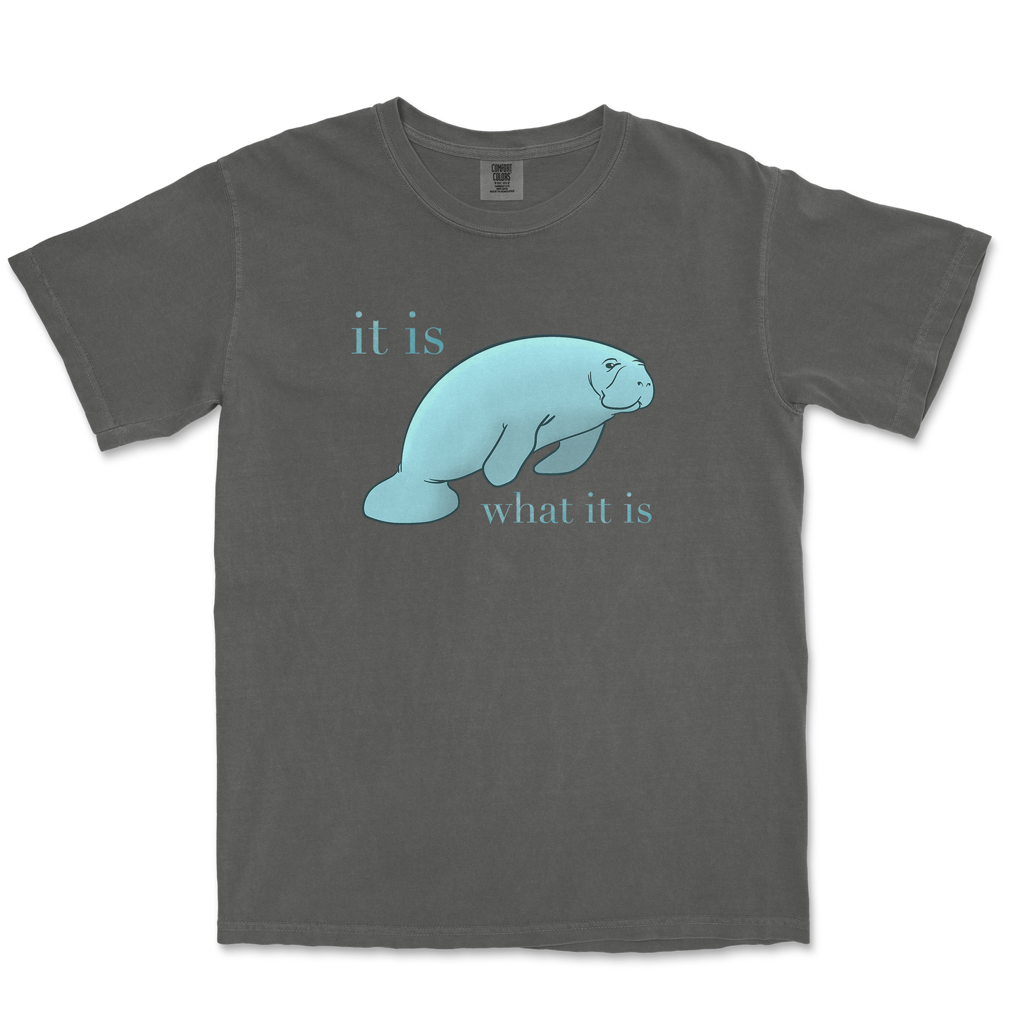 Comfort Colors T-Shirt Manatee in Pepper