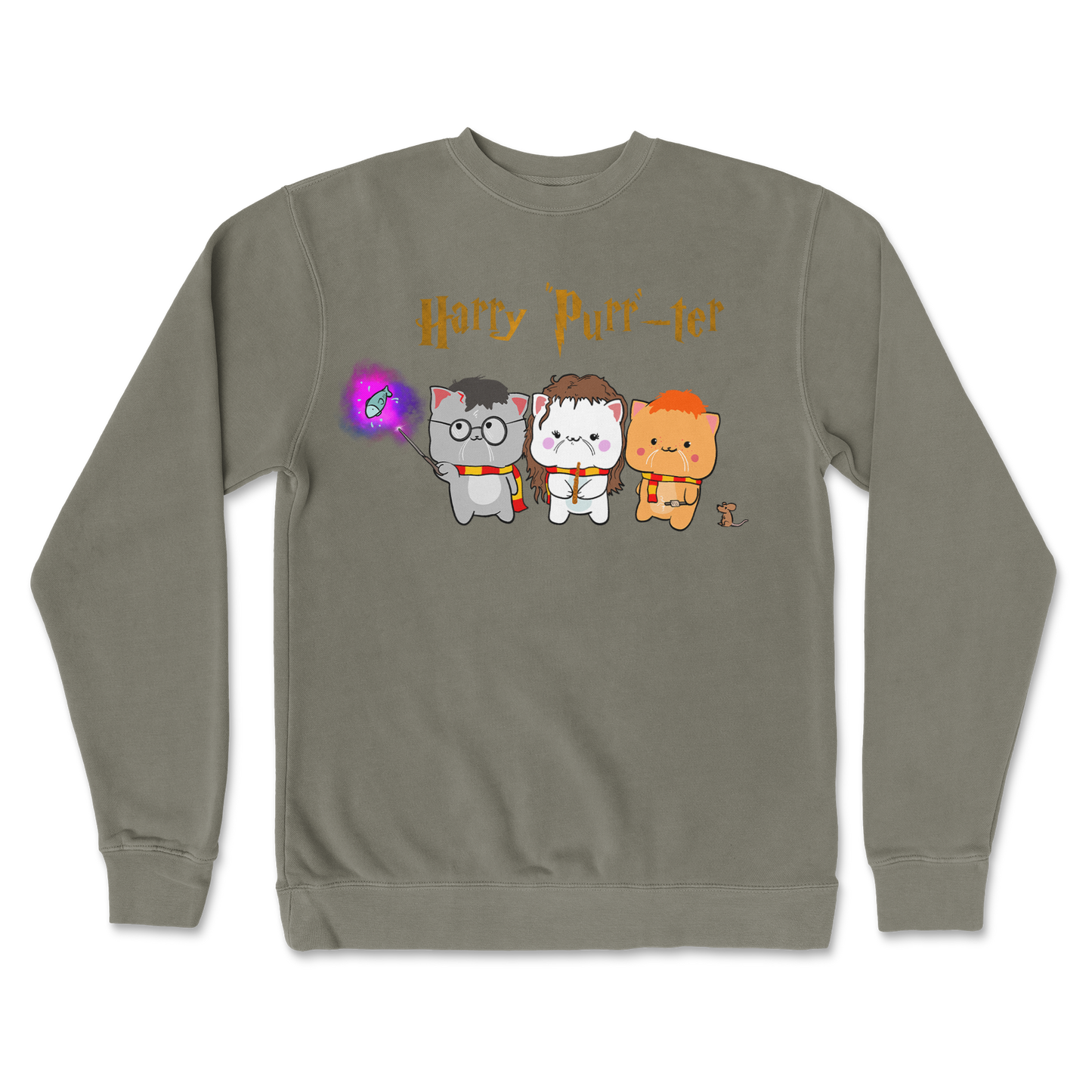 Independent Clothing Co. Crew Neck Harry Purrter in Army