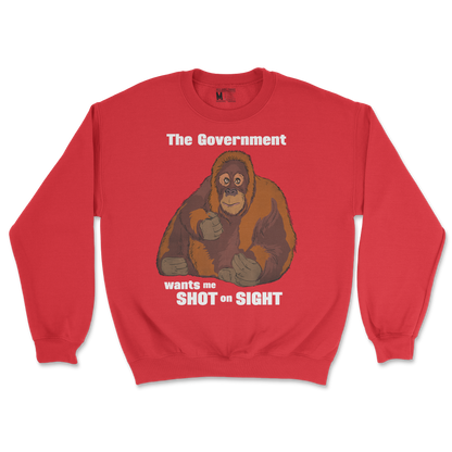 Gildan SoftStyle Crew Neck The Government Hates Me  in Red