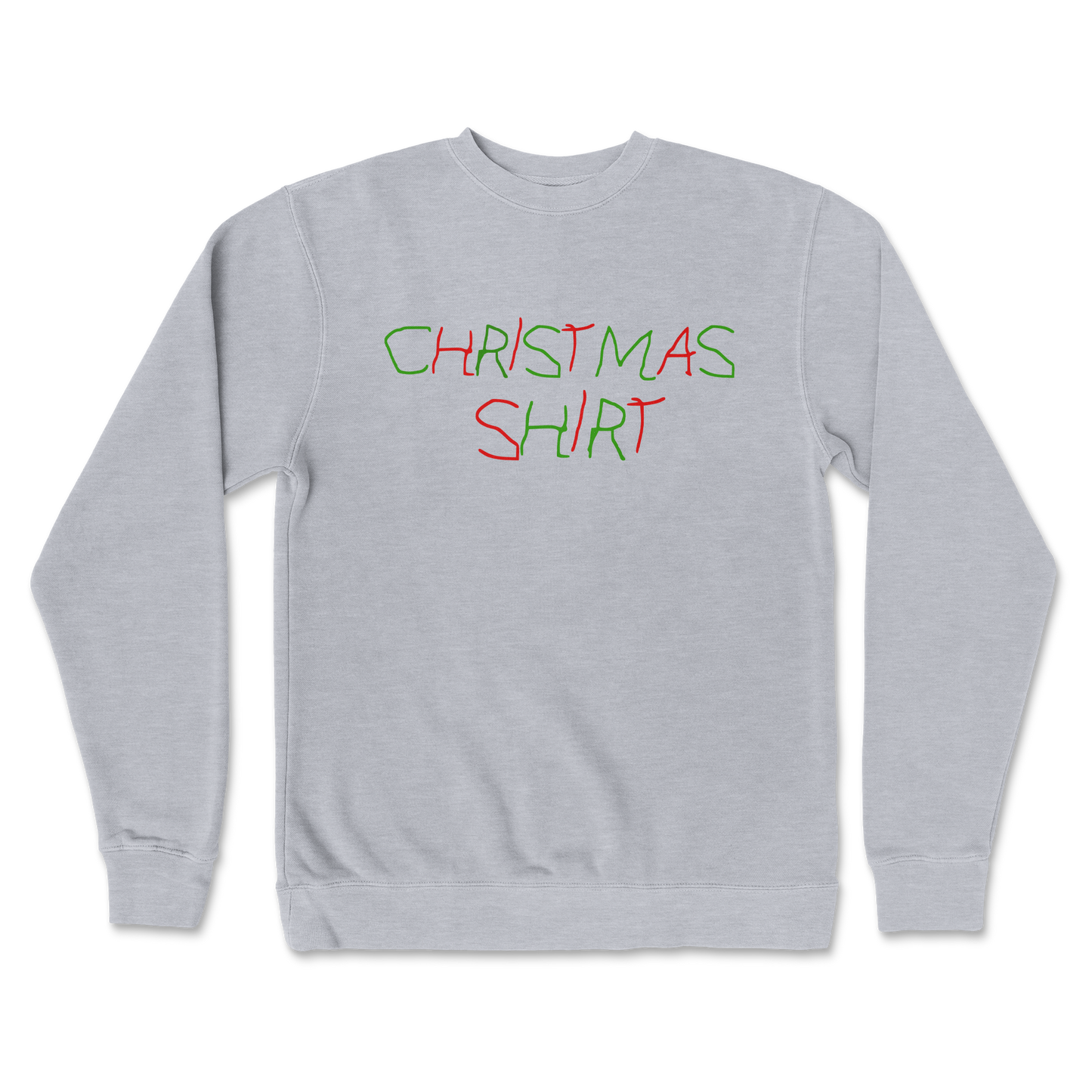 Independent Clothing Co. Crew Neck Christmas Shirt in Grey-Heather