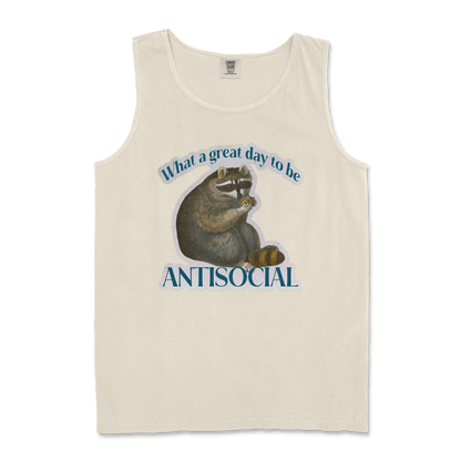 Comfort Colors Tank Top Antisocial in Ivory