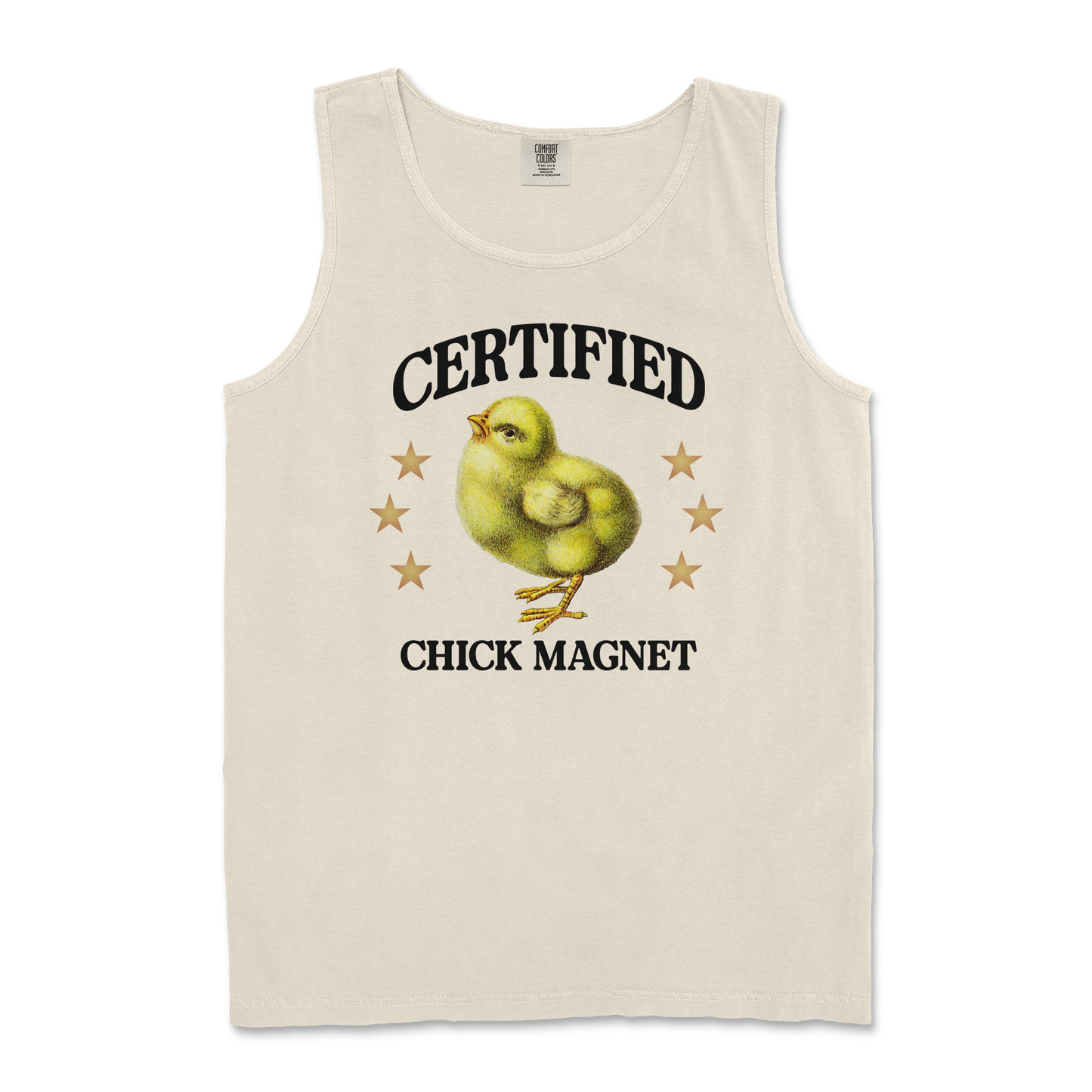 Comfort Colors Tank Top Chick Magnet in Ivory