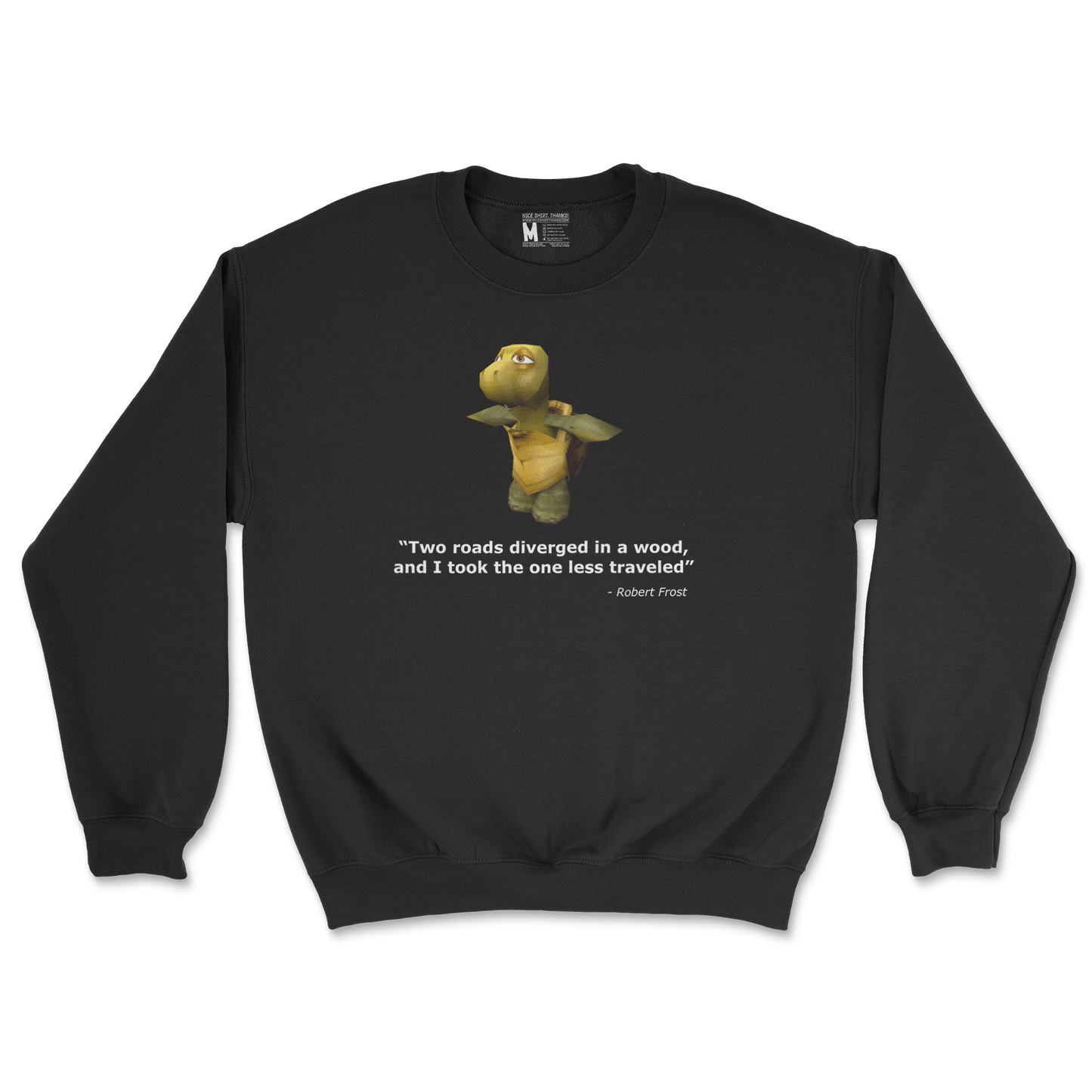 Gildan SoftStyle Crew Neck Robert Frost Quote in Black